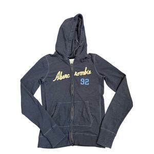 Abercrombie & Fitch Authentic Vintage Blue "Abercrombie 92" Hoodie, Large